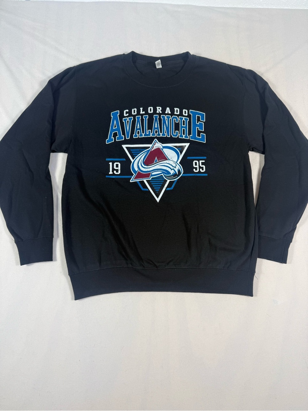 Colorado Avalanche Black Graphic Crewneck Sweater